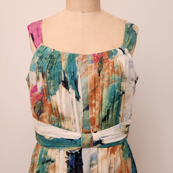 Watercolor Silk Dress - Picture 3 of 11
